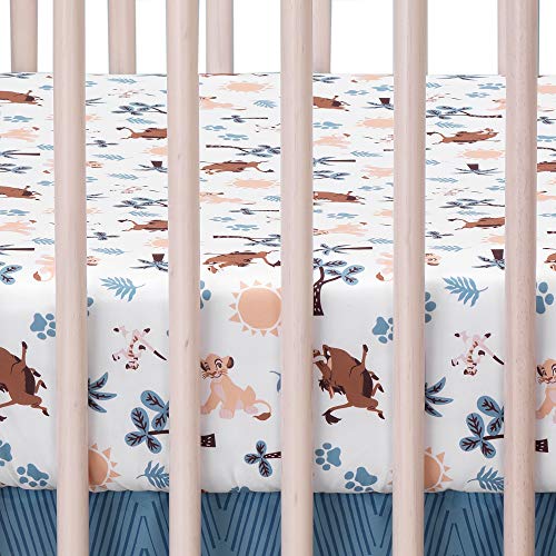 Lambs & Ivy Lion King Adventure 3Piece Baby Crib Bedding Set, Blue Lambs & Ivy