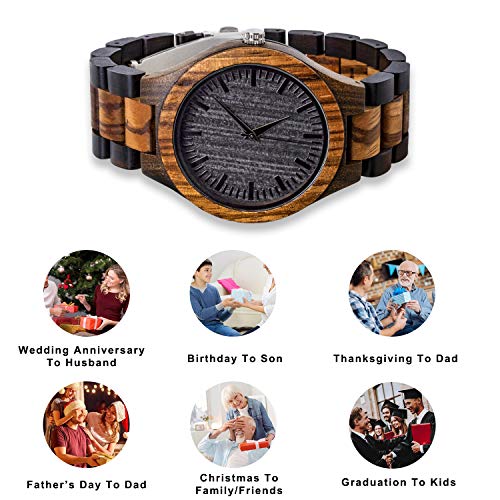 kullder Personalized Groomsmen Gifts for Wedding Engraved Watch for Best Man to Men Custom Wooden Watches for Men Personalized Groomsmen Gifts Ideas kullder