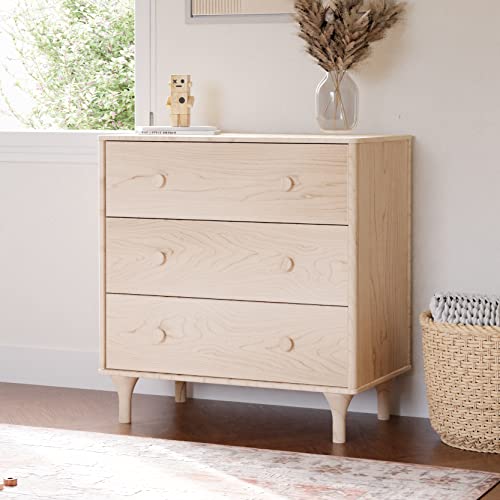 Babyletto Lolly Changing Table Dresser Combo w/Removable Tray - GREENGUARD Gold Certified 3 Drawer Baby Dresser with Changing Table Top - Easy to Assemble Diaper Station for Nursery, Washed Natural babyletto