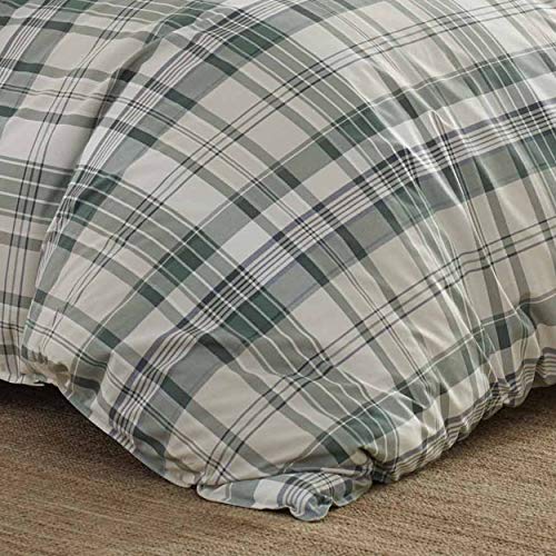 Eddie Bauer - King Comforter Set, Reversible Cotton Bedding with Matching Shams, Plaid Home Decor for All Seasons (Timbers Green, King) Eddie Bauer