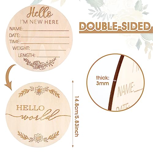 Ouligay Baby Announcement Sign Newborn Announcement Sign Baby Name Announcement Sign Personalized Baby Announcement Sign Wooden Baby Name Sign Ouligay