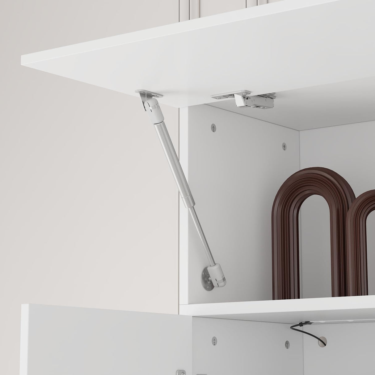 ROMSHINE Large Entertainment Center with Storage, 114" W Wall Unit TV Stand with Bookshelves & Light in White Color, Modern Media Center Cabinet with Bridge, for Living Room Bedroom, White ROMSHINE