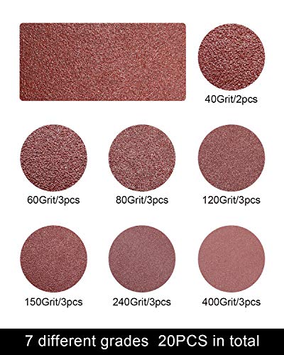 S SATC 3x18 Sanding Belts 20PCS Belt Sander Paper Aluminum Oxide (3 Each of 60/80/120/150/240/400 Grits & 2 of 40 Grits) Ideal for Wood Metal Paint S SATC
