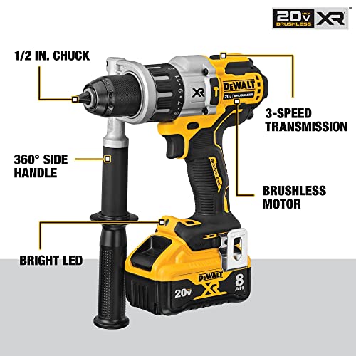 DEWALT 20V MAX XR Cordless Hammer Drill, Power Direct, Tool Only (DCD998B) DEWALT