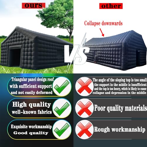 SAYOK Inflatable Nightclub Cube Tent Disco Light Nightclub Tent with LED Colour Lighting Suitable for Birthday Parties/Friend Gatherings/Family Celebration Parties SAYOK