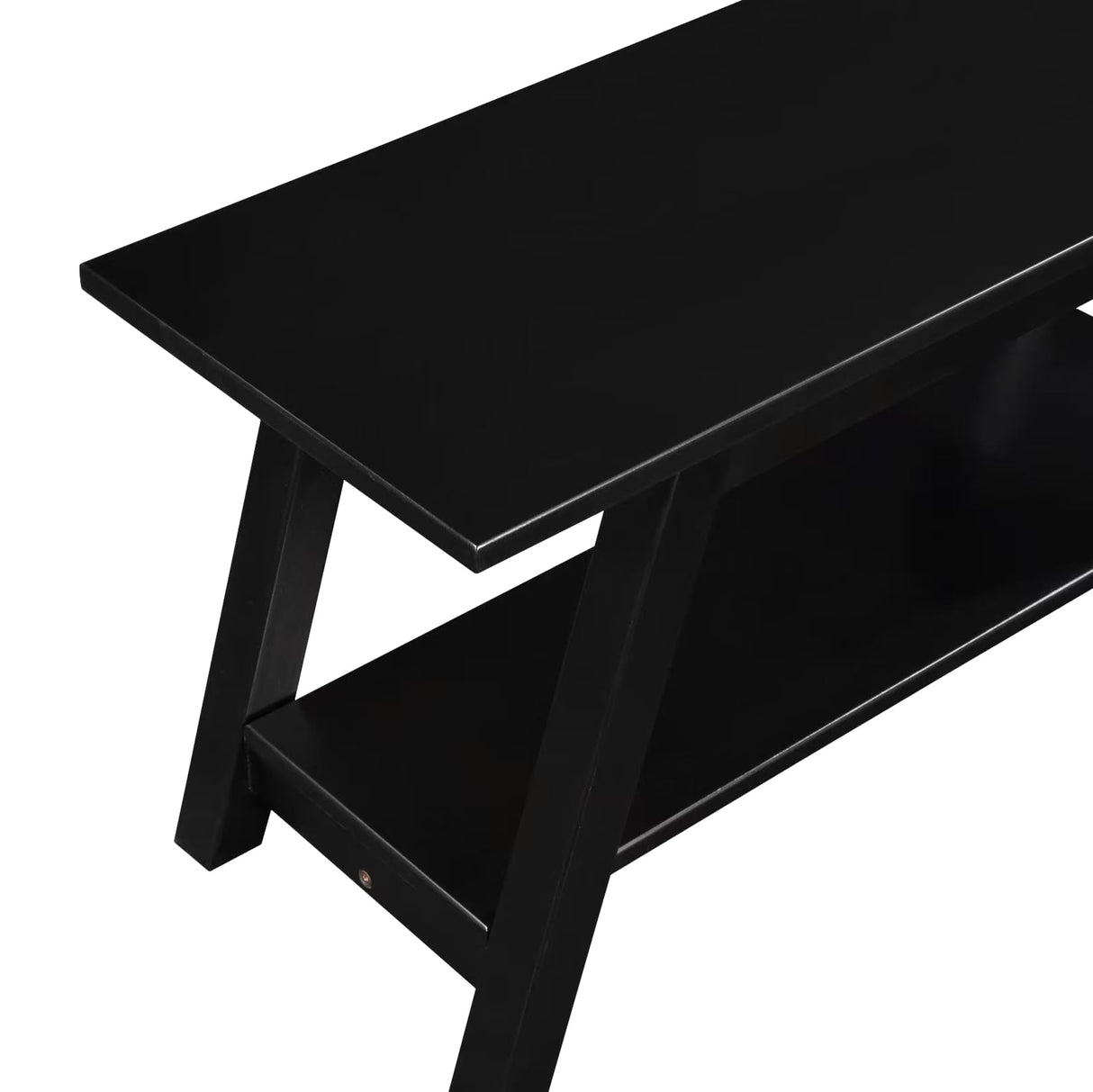 Roundhill Furniture Elyz Solid Wood Bench with Shelf, 36.10-Inch Long, Espresso Roundhill Furniture