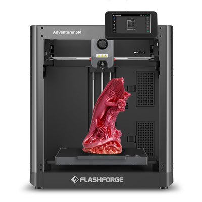 FLASHFORGE Adventurer 5M 3D Printer, 600mm/s Max High-Speed 3D Printers with Auto Leveling, Core XY Structure, Vibration Compensation and Out-of-The-Box, Large Printing Size 220 * 220 * 220mm