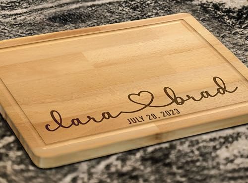 Personalized Engraved Cutting Board for Couples, Custom Couples Gift Ideas for Christmas Wedding Anniversary Engagement Housewarming, Anniversary Gifts for Men Women Parents, Wedding Gifts for Couples Generic