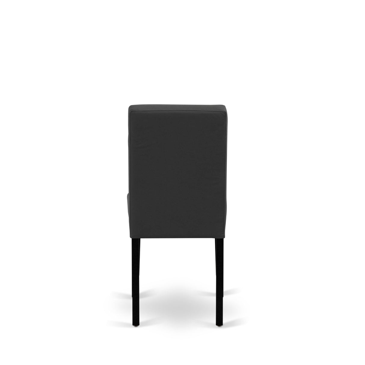 East West Furniture DUAS7-BLK-12 7 Piece Dining Table Set Includes A Kitchen Table and 6 Dark Gray Polyester Fabric Wooden Chairs with Stylish Back- Black Finish East West Furniture