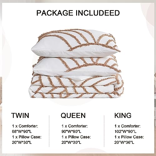ENJOHOS Twin/Twin XL Boho Bedding Comforter Set - 2 Piece Tufted Rainbow Comforter for College Girls, Lightweight Soft Microfiber Comforter for All Season ENJOHOS