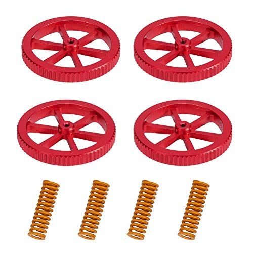Comgrow Creality 4Pcs Metal Leveling Nuts and Springs Upgraded Set for Ender 3/3 Pro/3 V2/Ender 3 Neo/Ender 3 V2 Neo/Ender 3 S1/Ender 3 S1 Pro Ender 5 Plus/CR 10 Series 3D Printer Bed Staying Level Comgrow