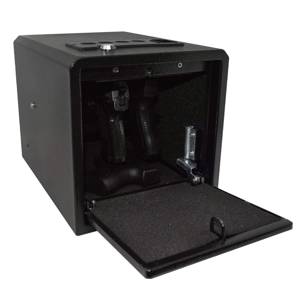 Stealth Biometric Handgun Hanger Safe Quick Access Pistol Security Box CA DOJ Approved Stealth