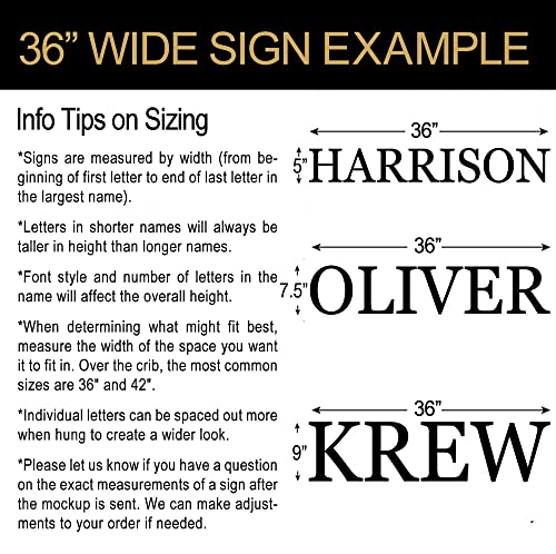 Custom Wood Name Sign, Nursery Decor, Wood Letter, Baby Name Sign(15"-58"), Wall Art For Girl or Boy Room, Family Name Signs, Choice of Size & Fonts EXUNART