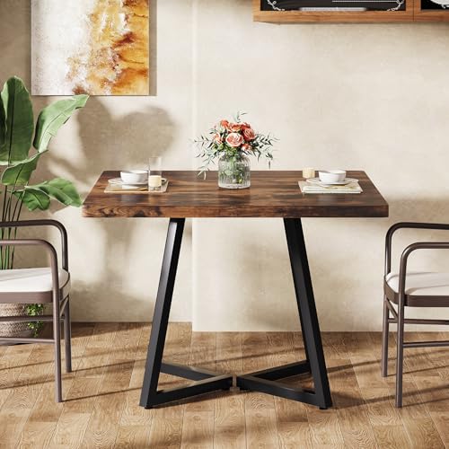 Tribesigns 31.5" Square Conference Table, Small Wooden Meeting Table for 2-4 People, Compact Office Table for Small Spaces, Seminar Room Tribesigns