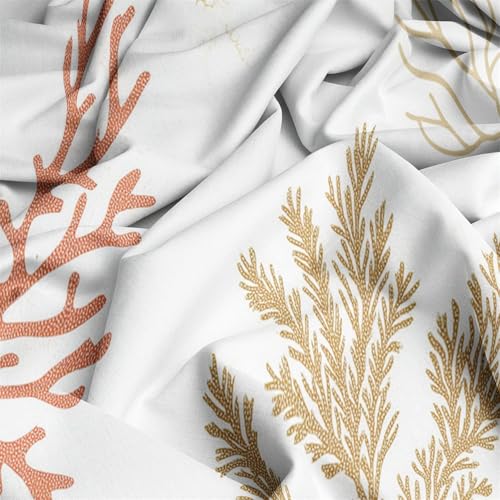White 3 Piece Duvet Cover Set, 1 Printed Zipper Closure Duvet Cover with 2 Pillow Shams, Ultra Soft Brushed Microfiber Single with Minimalist Floral Modern Generic