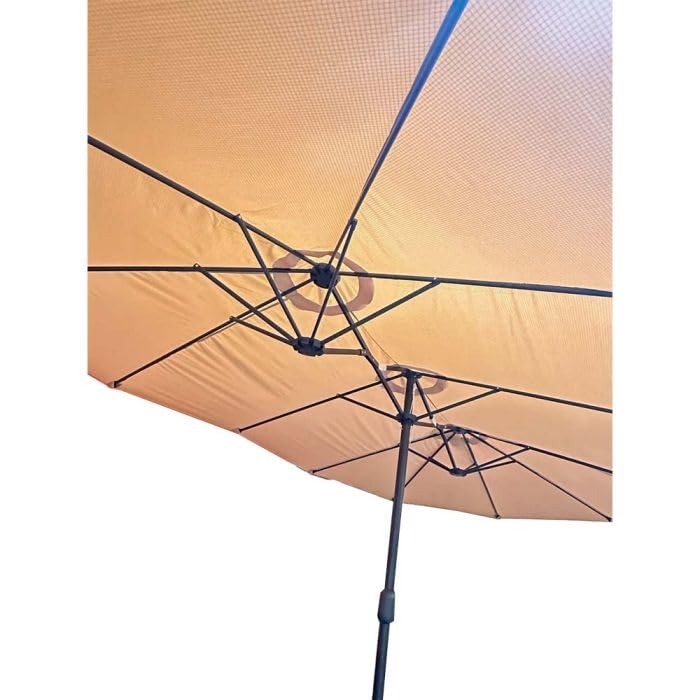 Garden Winds Replacement Canopy Top Cover Compatible with The Phi Villa, Aecojoy, PatioFestival, AbcCanopy, Kozyard, Lokatse A701007300, Pf18259, UB02, KZUM15NAV, PF19302 15 ft Umbrella - RipLock 350 - Green Garden Winds
