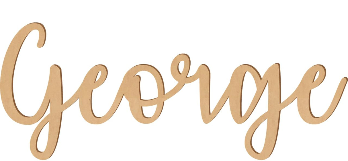 3 Inch Tall Custom Word Scroll Script Cursive Font Affection, Choose Wood Material for Names, Unfinished Initials Craft, Kid's Room Sign, Wall Plaque (3") NEXTCraft