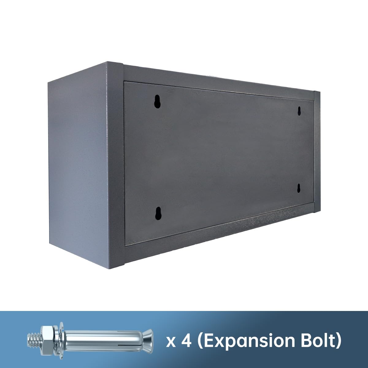 JZD Small Metal Wall Mounted Storage Garage Cabinet with Flip Up Door, Black & Grey JZD