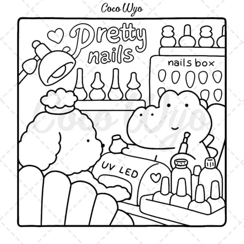 Cozy Friends: Coloring Book for Adults and Teens Featuring Super Cute Animal Characters with Easy and Simple Designs for Relaxation (Cozy Spaces Coloring) Coco Wyo LLC