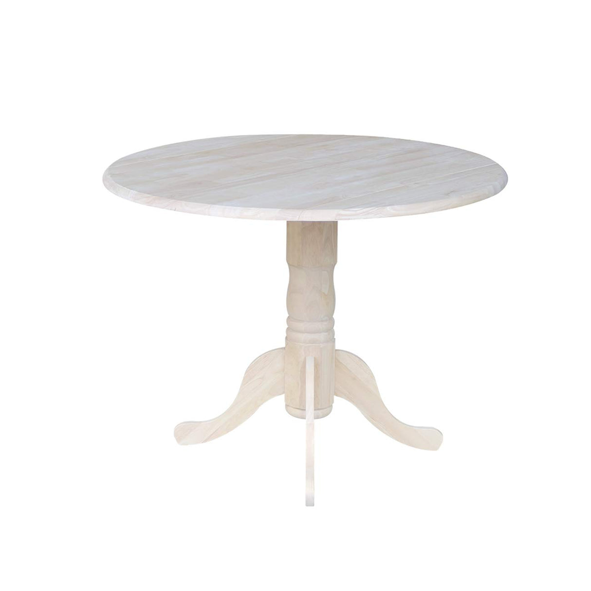 International Concepts 42" Dual Drop Leaf 2 Madrid Chairs Dining Table, Unfinished IC International Concepts