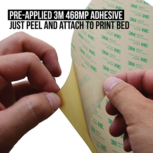 Gizmo Dorks PEI Sheet 3D Printer Build Surface 300mm x 300mm (11.8" x 11.8") with Laminated 3M 468MP Adhesive, Made in The USA Gizmo Dorks