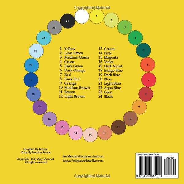 Songbird - Color By Number Book : Superior paper edition Majosta