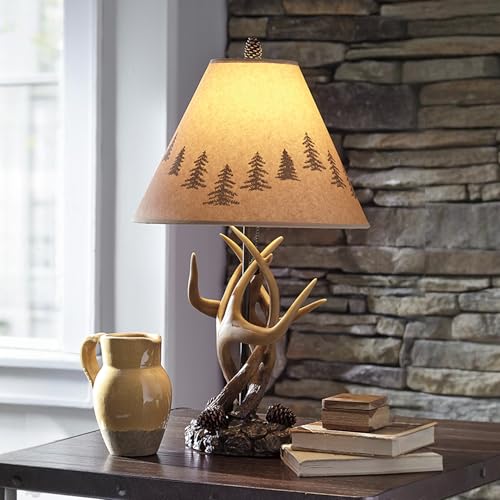 Signature Design by Ashley Derek Rustic Cabin Antler Lamp Set, 2 Count, Brown Signature Design by Ashley