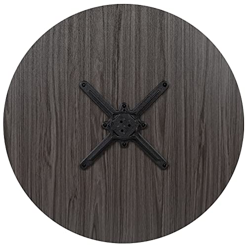 Flash Furniture Chapman 36" Round Multipurpose Conference Table, Business Meeting Table for Office and Conference Rooms, Rustic Gray Flash Furniture