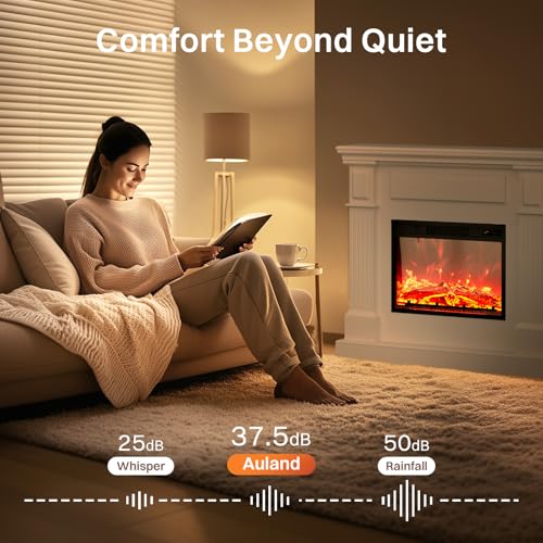 43" Electric Fireplace with Mantel | 1400W Freestanding Electric Fireplaces | Highly Realistic 3D Flame | 50-90℉ AdjustableTemp | Button & Remote Control White Fireplace Mantel | 43" Wx11 Dx40 H FODINGHILL