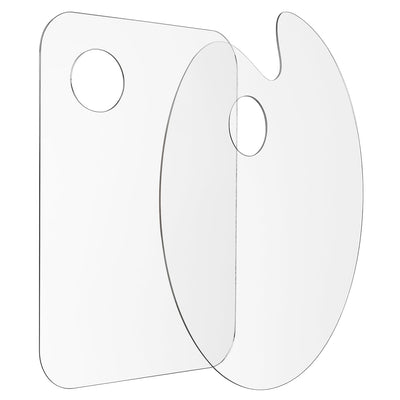 Tamaki 2 Pack 9.8 x 5.9 Inch Acrylic Paint Palette with Clear Paint Pallet Paint Tray Palette, Easy Clean Non-Stick Artist Pallet for Oil Watercolor Craft DIY Art Painting Palette