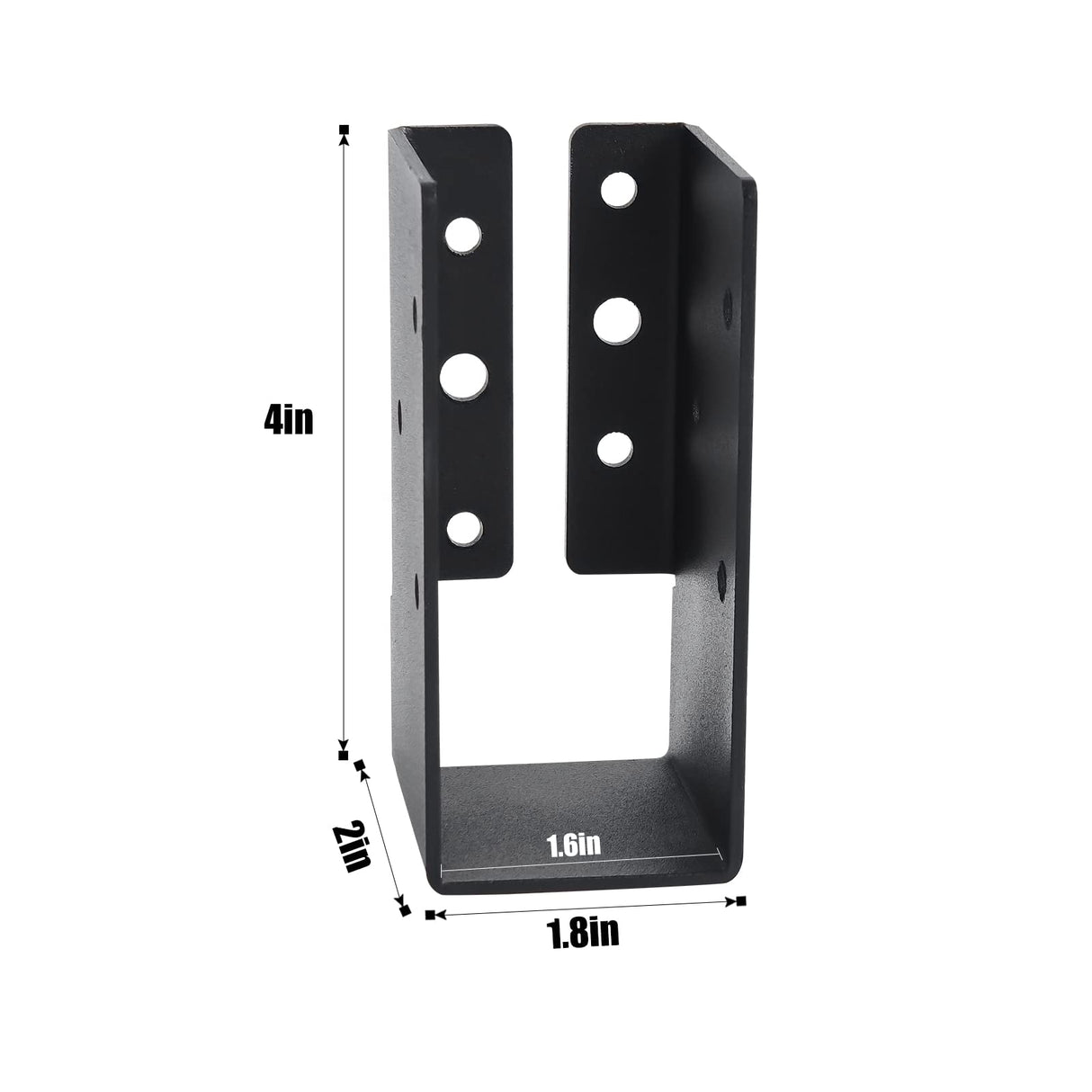 Nrspp Concealed Joist Hangers, 8 Pcs of 2"x4"Outdoor Concealed-Flange,Q235 Steel Plate Powder-Coated Concealed Joist Steel Bracket for 2"x4" Beam Swing Nrspp