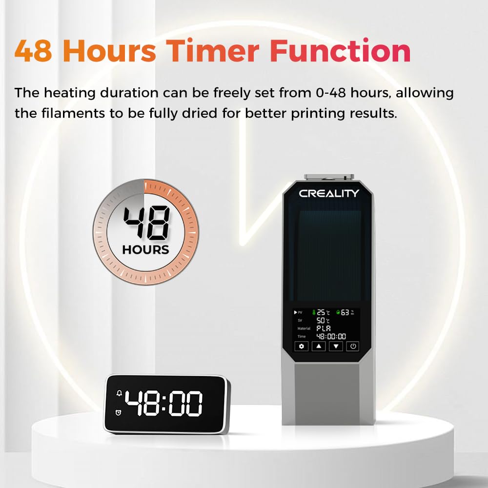 Creality Space PI Filament Dryer, 3D Printer Filament Dryer Box with 360° Heating, Upgraded Filament Dehydrator Storage Box Support Nylon ABS PETG PLA TPU 1.75/2.85mm (Space PI) Creality