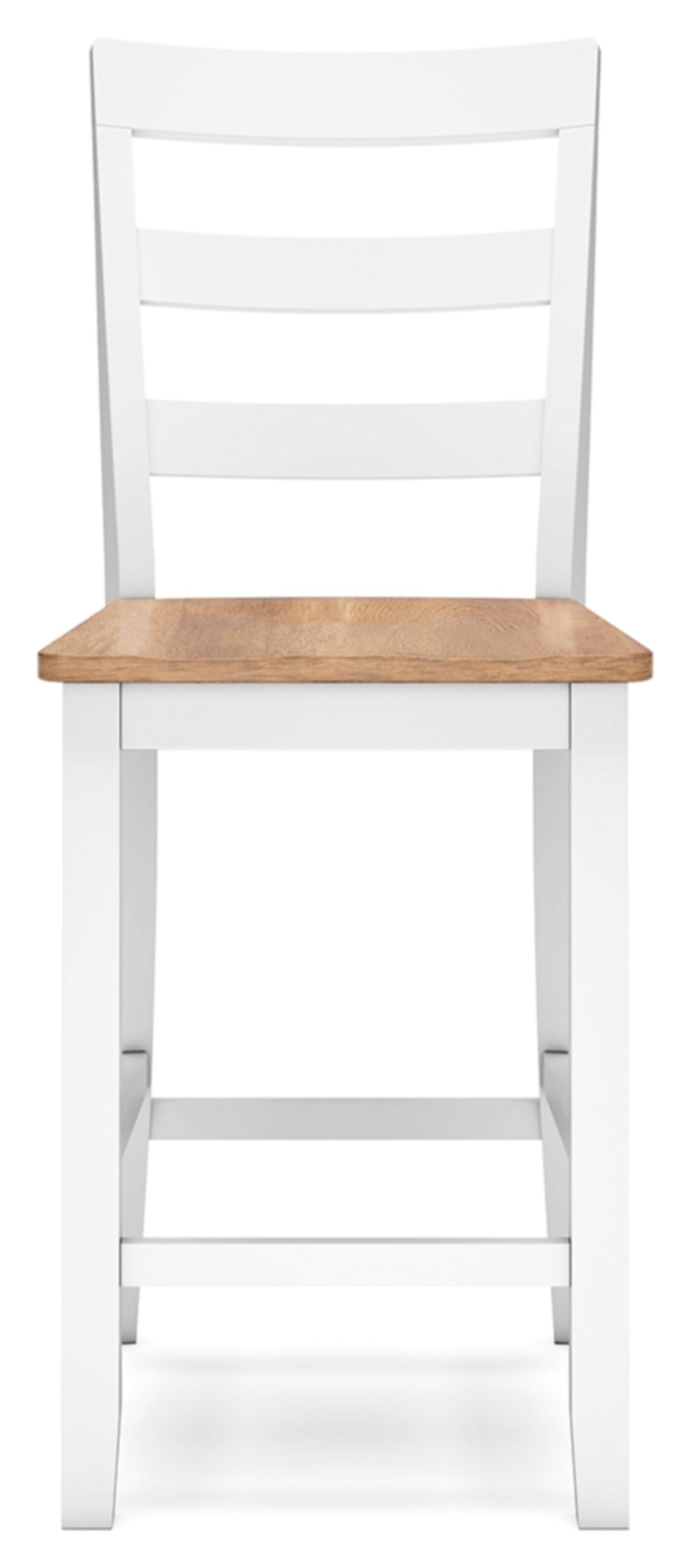 Signature Design by Ashley Gesthaven Solid Wood Frame Counter Height Barstool, Set of 2, White/Natural Signature Design by Ashley