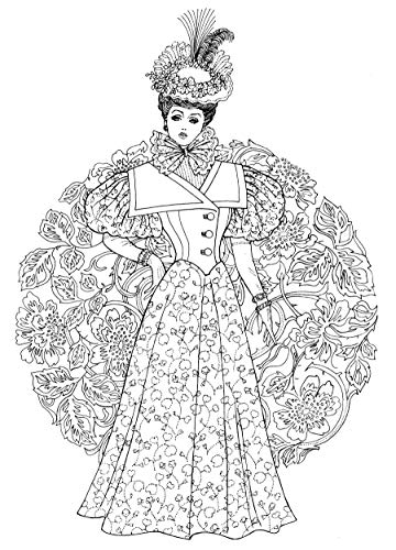 Dover Creative Haven Art Nouveau Fashions Coloring Book Dover Publications