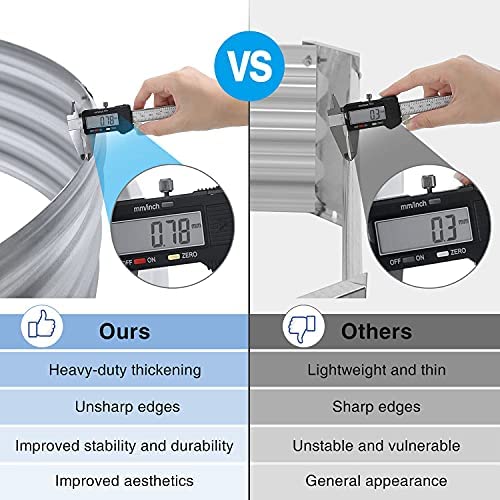 Land Guard 2Pcs Galvanized Raised Garden Bed Kit, Galvanized Planter Oval Large Metal Raised Garden Boxes Outdoor for Vegetables… Land Guard