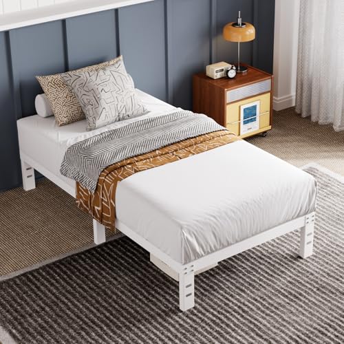Avenco Metal Platform Bed Frame Twin Size 12 Inch – Noise Free Quiet Design, Heavy Duty Steel Support, Under Bed Storage, Easy Assembly, No Box Spring Needed Avenco