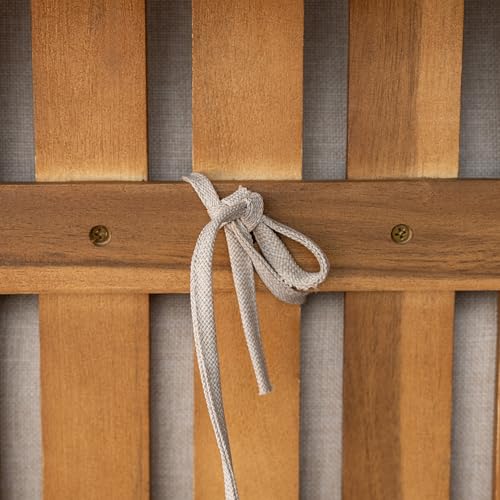 Christopher Knight Home Meja Acacia Wood Outdoor Dining Set for 6, Wooden 7 Piece Patio Dining Table Set, Wooden Outdoor Dining Armchair and Table Set with Cushion, Patio Furniture Set, Teak+Beige Christopher Knight Home