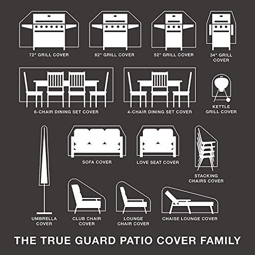 True Guard Patio Furniture Cover, 4-Chair Dining Sets True Guard