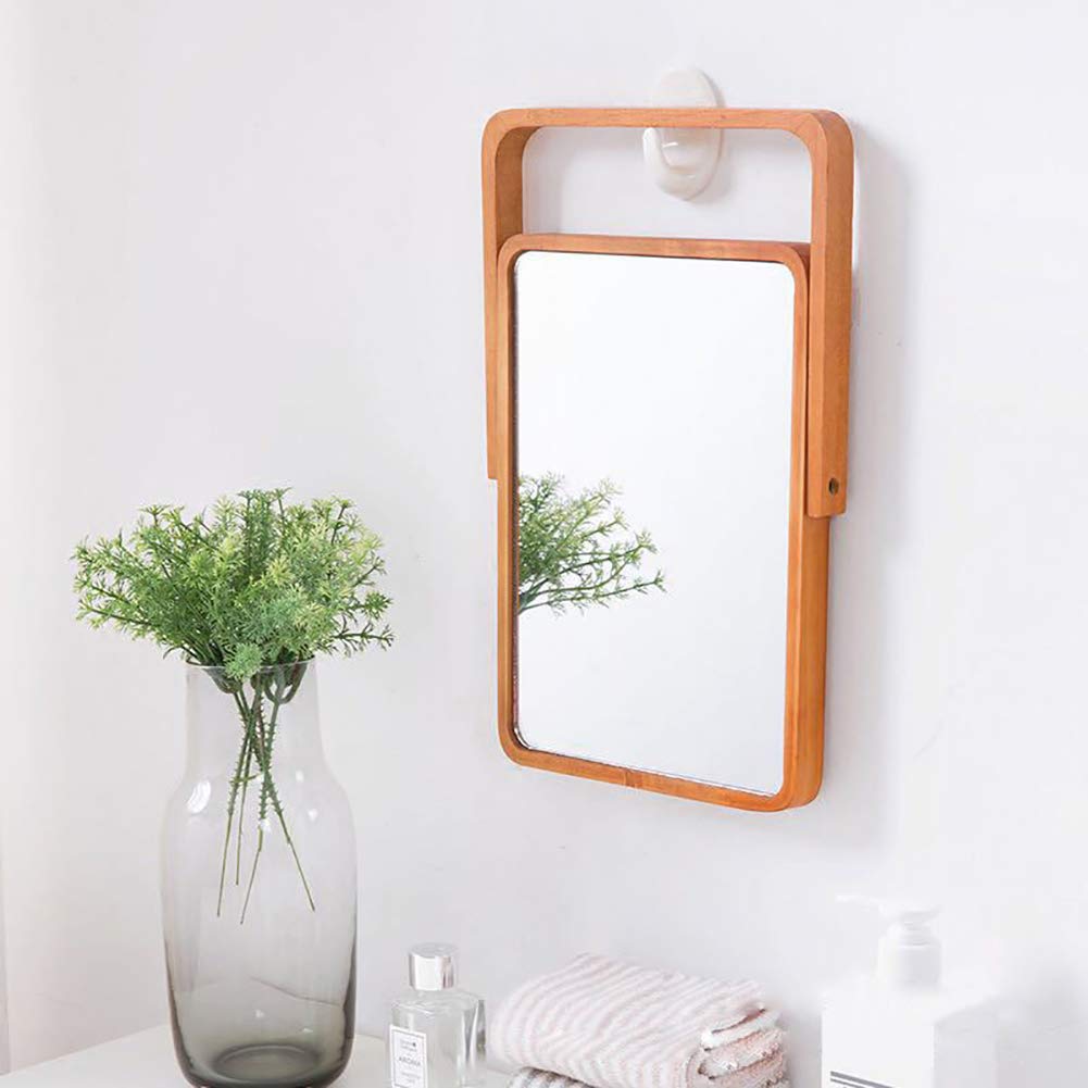 ZOROSY Wood Table Makeup Mirrors for Women - Rectangle Wall-Mounted Mirrors Desk Mirrors for Living Room Bedroom Birthday Gifts ZOROSY