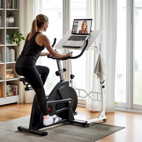 Oransail Small Standing Desk with Wheels, 29.5-45.3 Inch Adjustable Height, Portable Treadmill Desk, Rolling Computer Table for Walking Pad with a Cup Holder and a Hook Oransail