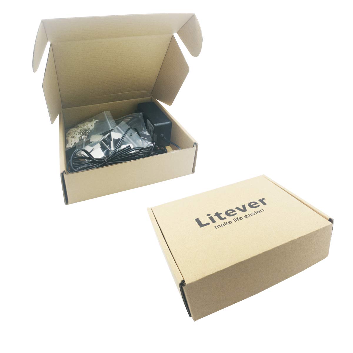 Litever Under Cabinet Lighting Kit, 6 PCS 20 Inches Flexible LED Strips, 24W, 1800 Lumen, Warm White 2700K. Suitable for Kitchen Counters Book Shelf Closet Showcase Workshop-(6-Strip-2700K) Litever