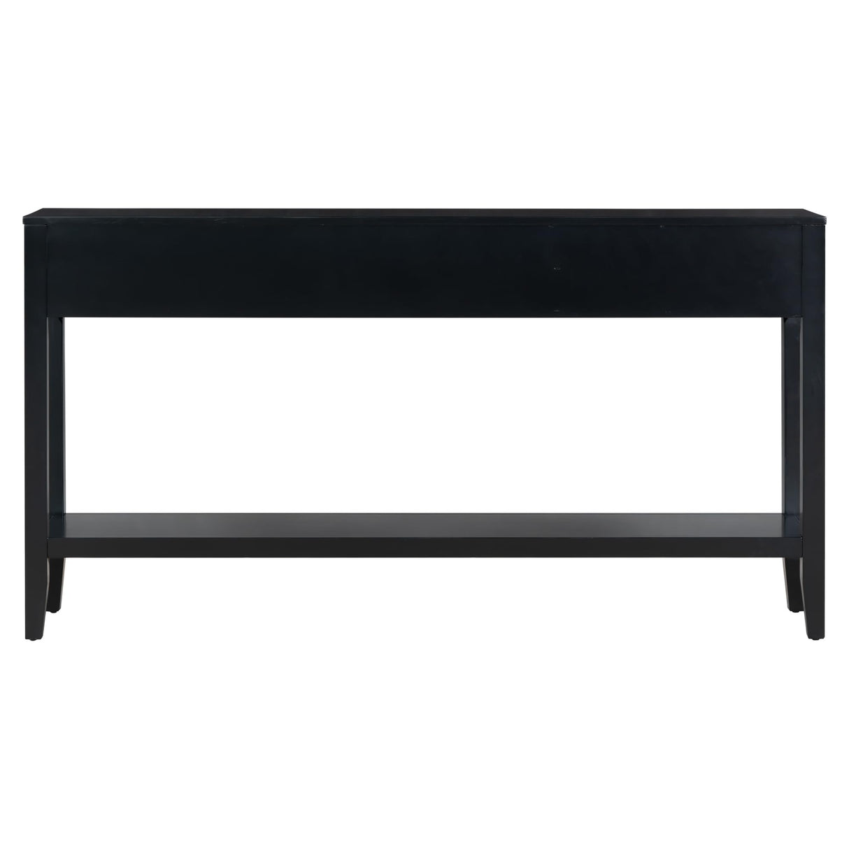 Merax Entryway Console Table with Storage, 3 Drawers Design/Wood Frame/Behind Couch & Sofa, Black Merax