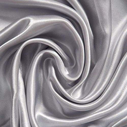 Divine Bedding Queen Size Dust Ruffle Bed Skirt with Split Corner Silk Satin 1Pc Bed Skirt 14'' Inch Drop Luxurious & Soft!! Premium Quality (Queen Size 60''x80'', Silver Grey) Divine Bedding