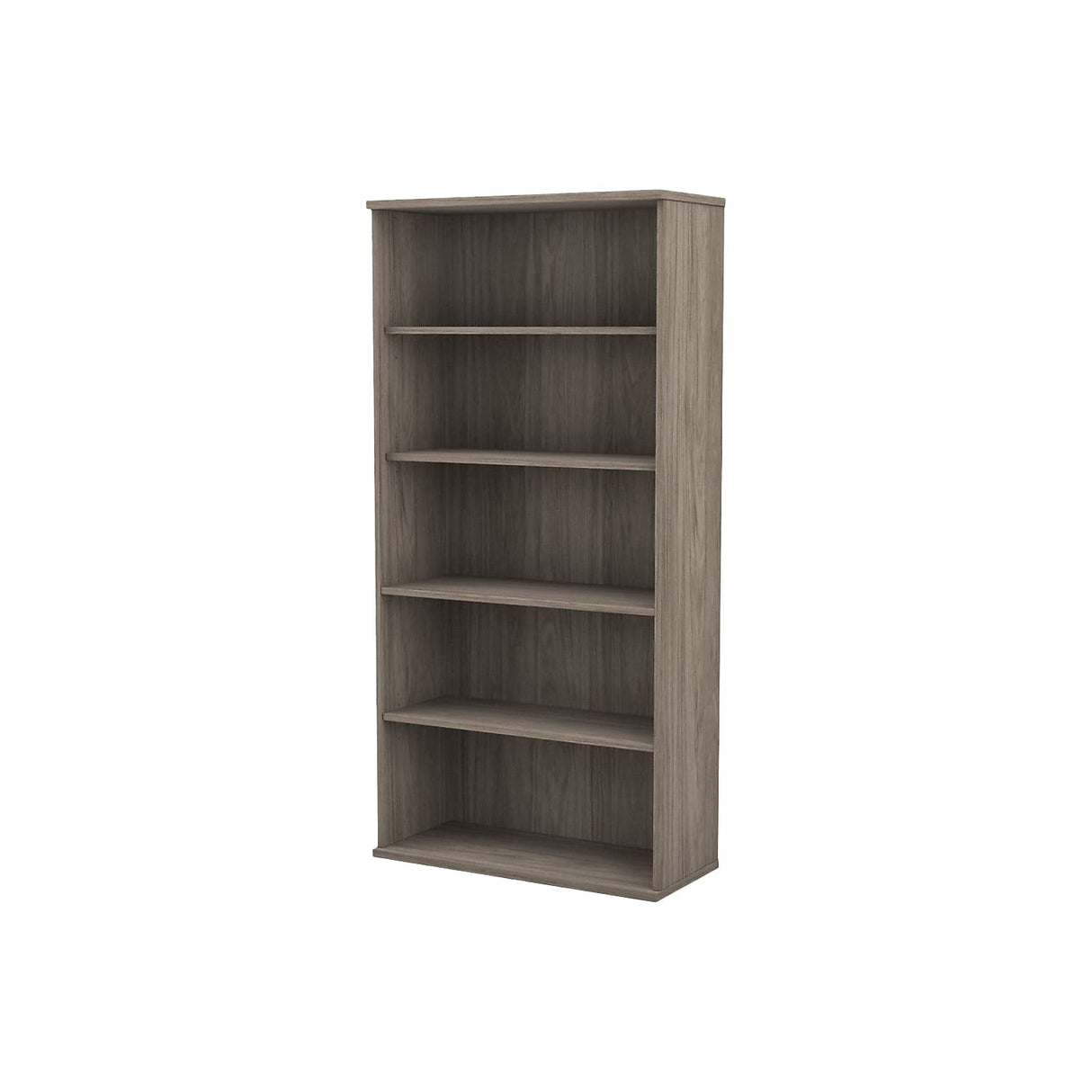 Studio C 73" 5-Shelf Bookcase in Modern Hickory with Adjustable Shelves by Bush Business Furniture Bush Business Furniture