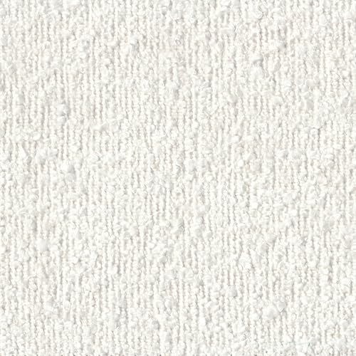 HomePop Luna Modern Round Ottoman Home Décor|Ottoman for Living Room & Bedroom - Cream Boucle HomePop