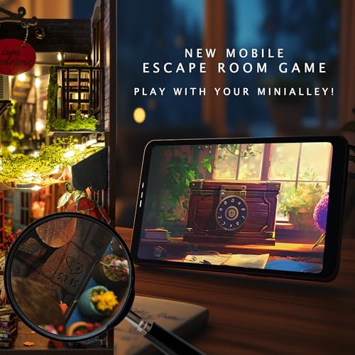 MiniAlley Book Nook DIY Kit - Dreamy - Miniature House Dollhouse Kit for Adult and Teens, Desgined in USA, Booknook Bookshelf Decor Alley Model Build with LED Light, Gifts for Family and Friends