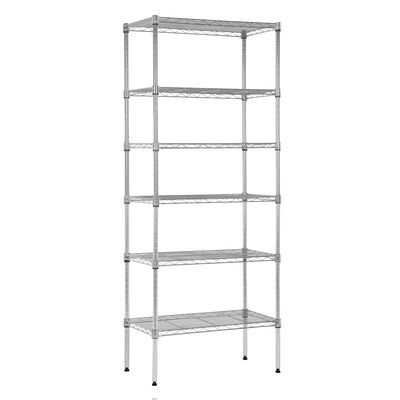 PayLessHere | 6-Tier Wire Shelf | 23"x13"x59" | Chrome | Adjustable Racks | Heavy-Duty Storage Shelves, Holds Upto 1500 lbs | Rust-Resistant, No-Tool Assembly | for Home, Garage Shelving
