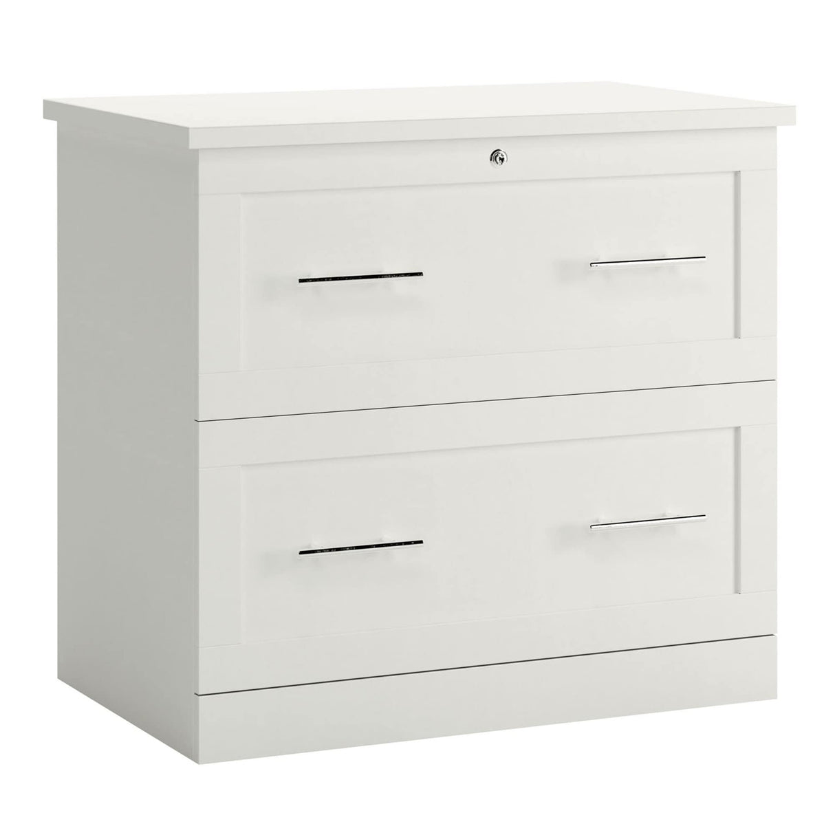 Realspace® 29-7/16"W x 18-1/2"D Lateral 2-Drawer File Cabinet, White Realspace