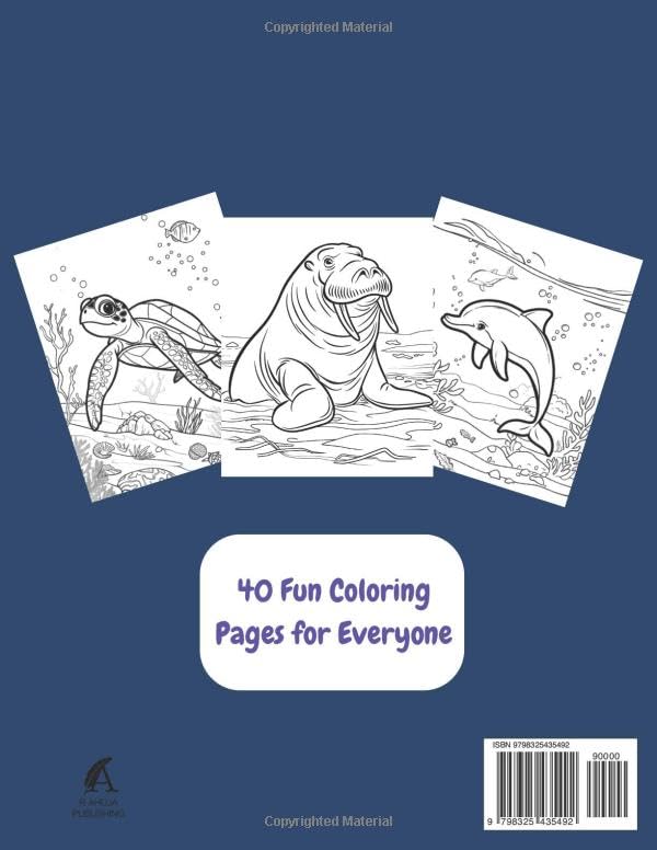 Ocean Adventures Coloring Book: Amazing and fun coloring book with beautify and adorable sea animals to color your heart out WoodArtSupply