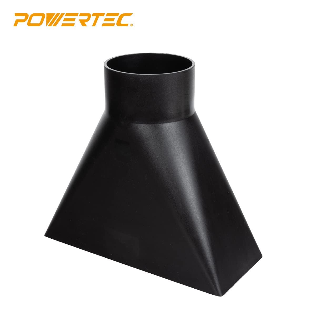 POWERTEC 70151 Dust Hood Rectangular Shape, Funneled 4-Inch Fitting By 10-Inch Wide Attachment for Dust Collection POWERTEC